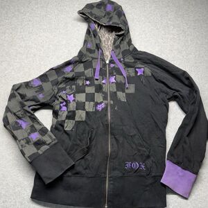 Y2K Women’s Fox Racing Jacket Reversible Full Zip MX Motocross Skater Grunge